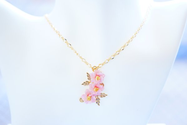 画像2: しだれ桜の三日月ネックレス　レッスン用キット (2)