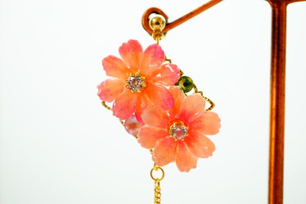 画像2: コスモスのイヤリング、ピアス レッスン用キット (2)