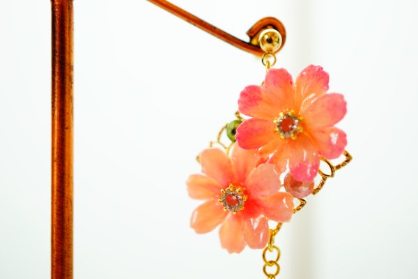 画像3: コスモスのイヤリング、ピアス レッスン用キット (3)